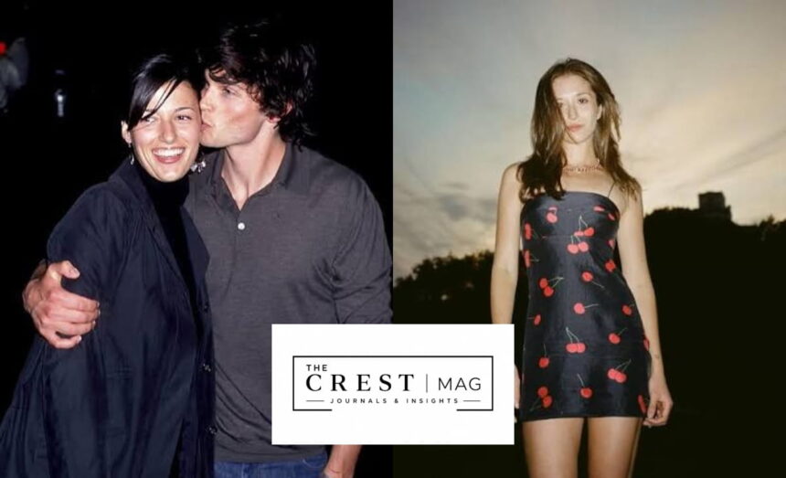 Jamie White-Welling standing elegantly at a Hollywood red carpet event alongside Tom Welling during the Smallville era