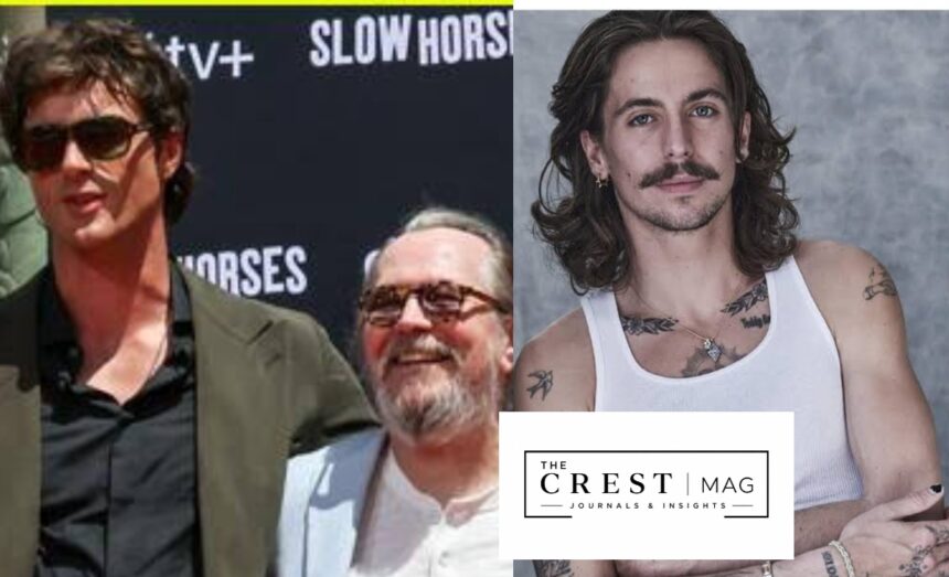 Charlie John Oldman British model and son of Gary Oldman walking Saint Laurent runway at Paris Men's Fashion Week